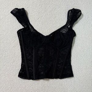 Edikted Black Lace Corset Top